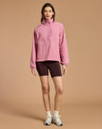 Snap Polar Fleece in Pink Velvet