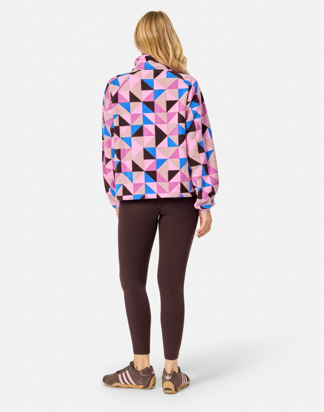 Snap Polar Fleece in Geo Pop Print