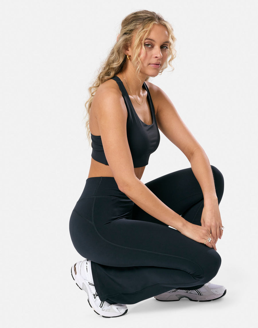 Soft Motion Flare Legging in Black