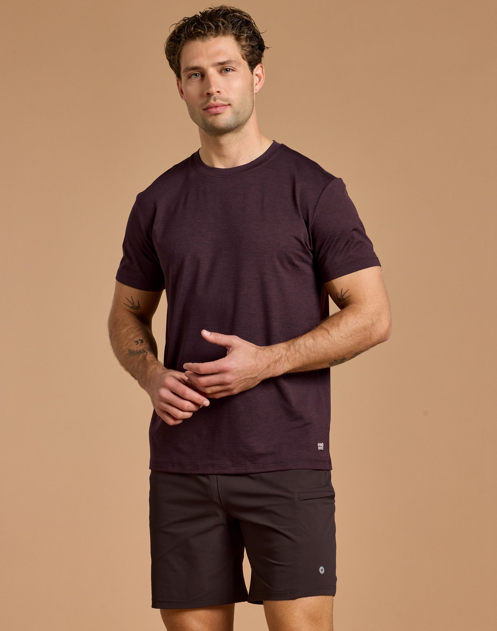 Daily Tee in Mahogany Marl