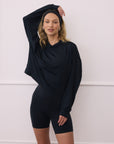 Relaxed Hoodie in Black
