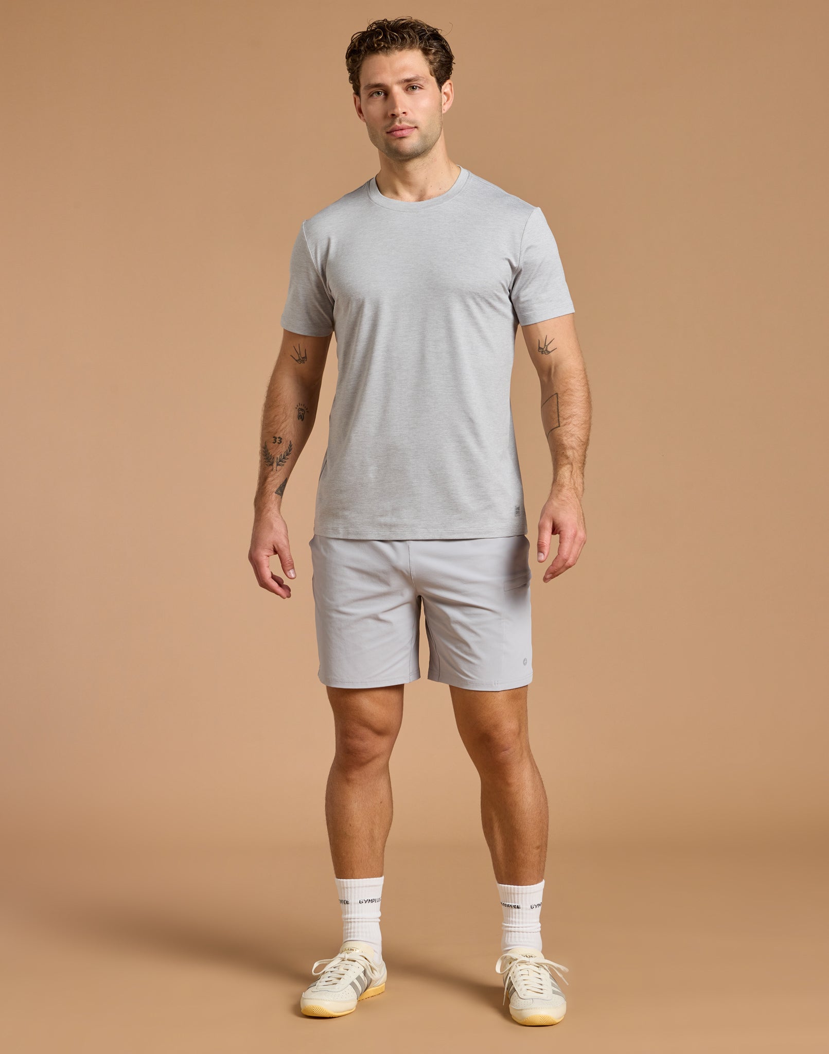 Daily Tee in Stone Grey Marl