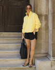 Snap Collar Sierra Sweatshirt in Lemon Sorbet