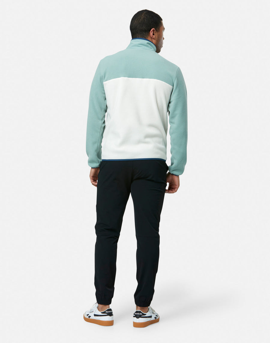 Half Snap Polar Fleece in Summer Green