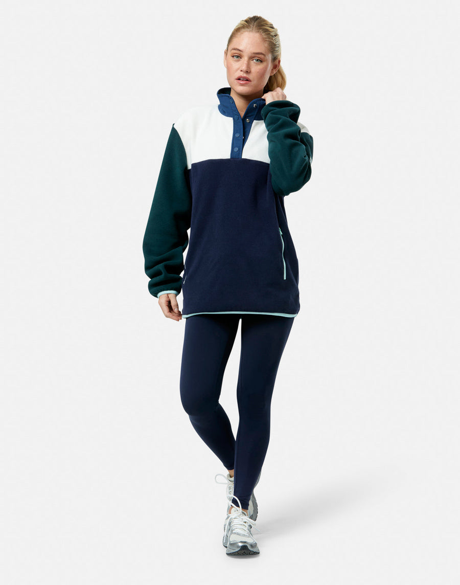 Half Snap Polar Fleece in Twilight Navy