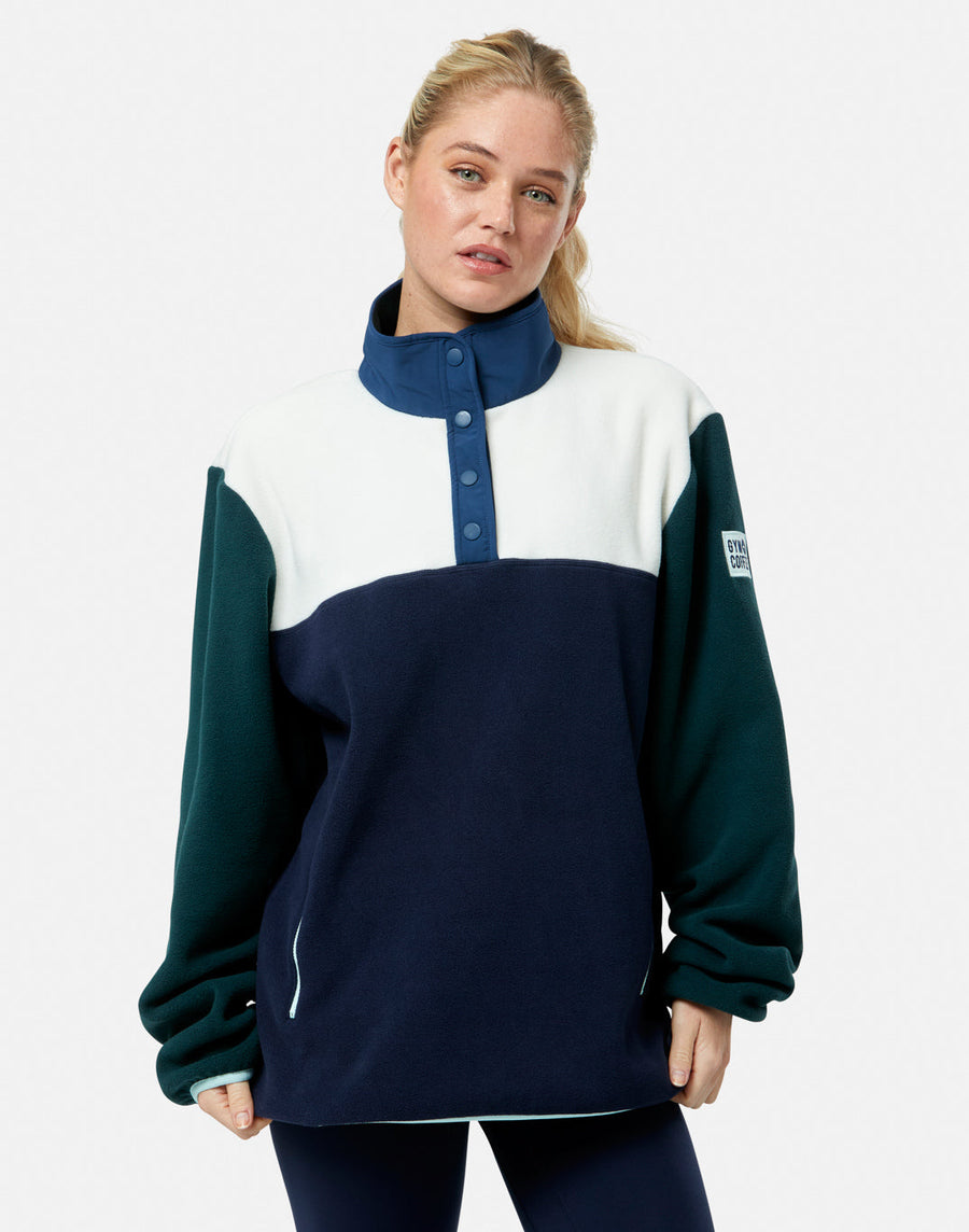 Half Snap Polar Fleece in Twilight Navy