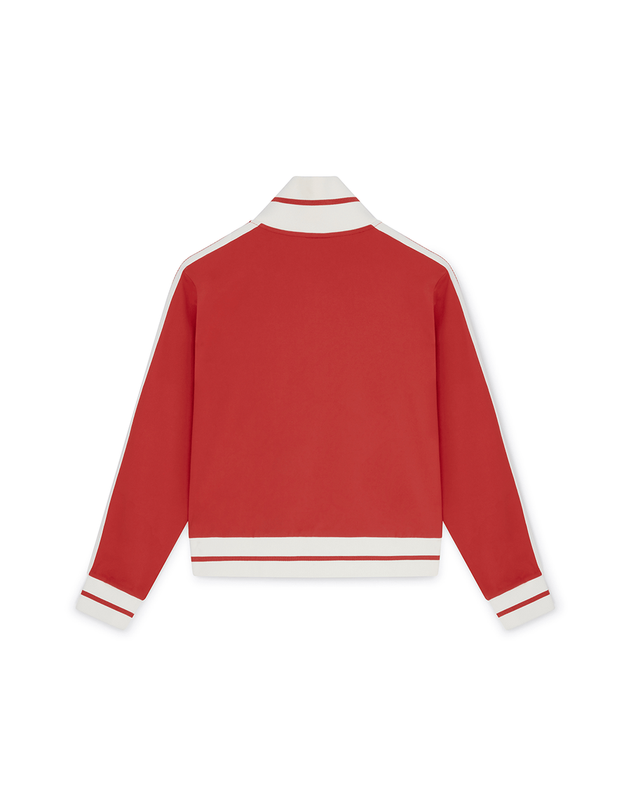 Varsity Jacket in Crimson Red