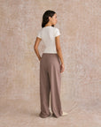 Wide Leg Pant in Pebble