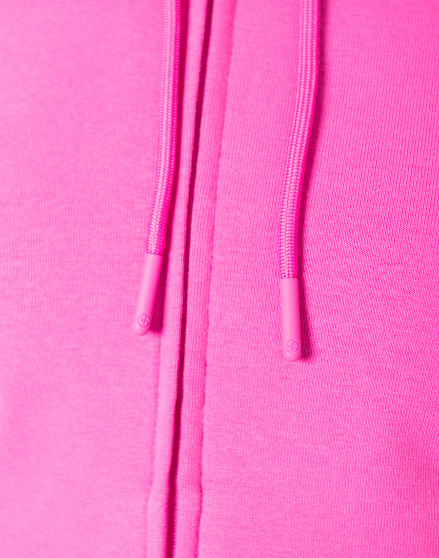 Chill Crop Zip Hoodie in Empower Pink