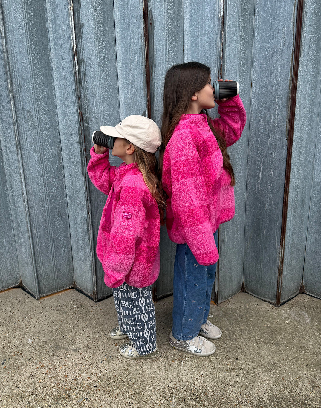 Kids Horizon Layer Up Pullover in Gingham Print