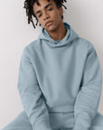 The Oversized Pullover Hoodie in Chalk Blue