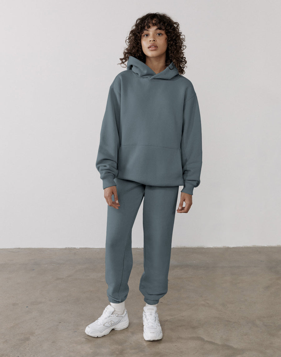 The Oversized Pullover Hoodie in Slate Grey