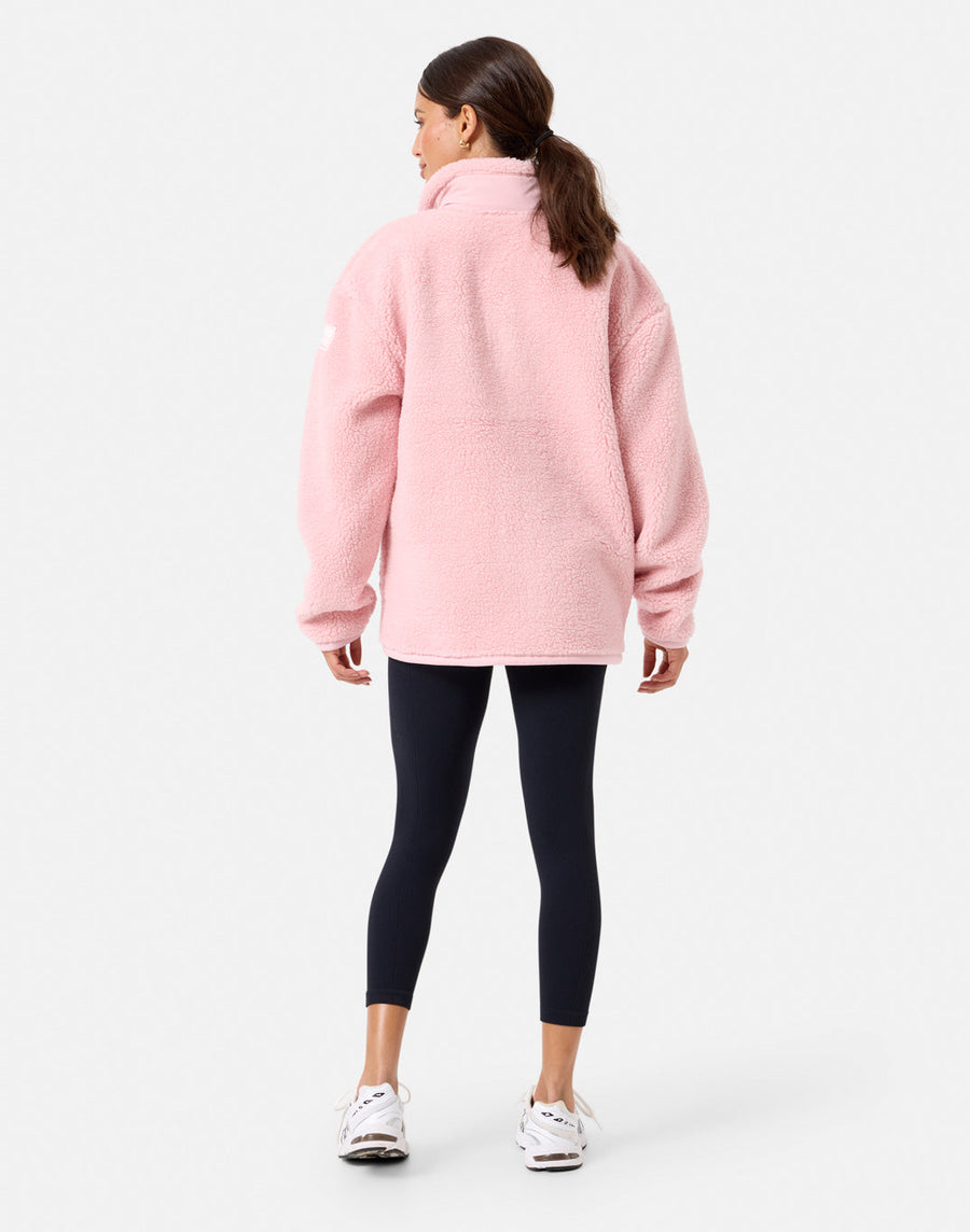 Industry Fleece Jacket in Dusty Pink