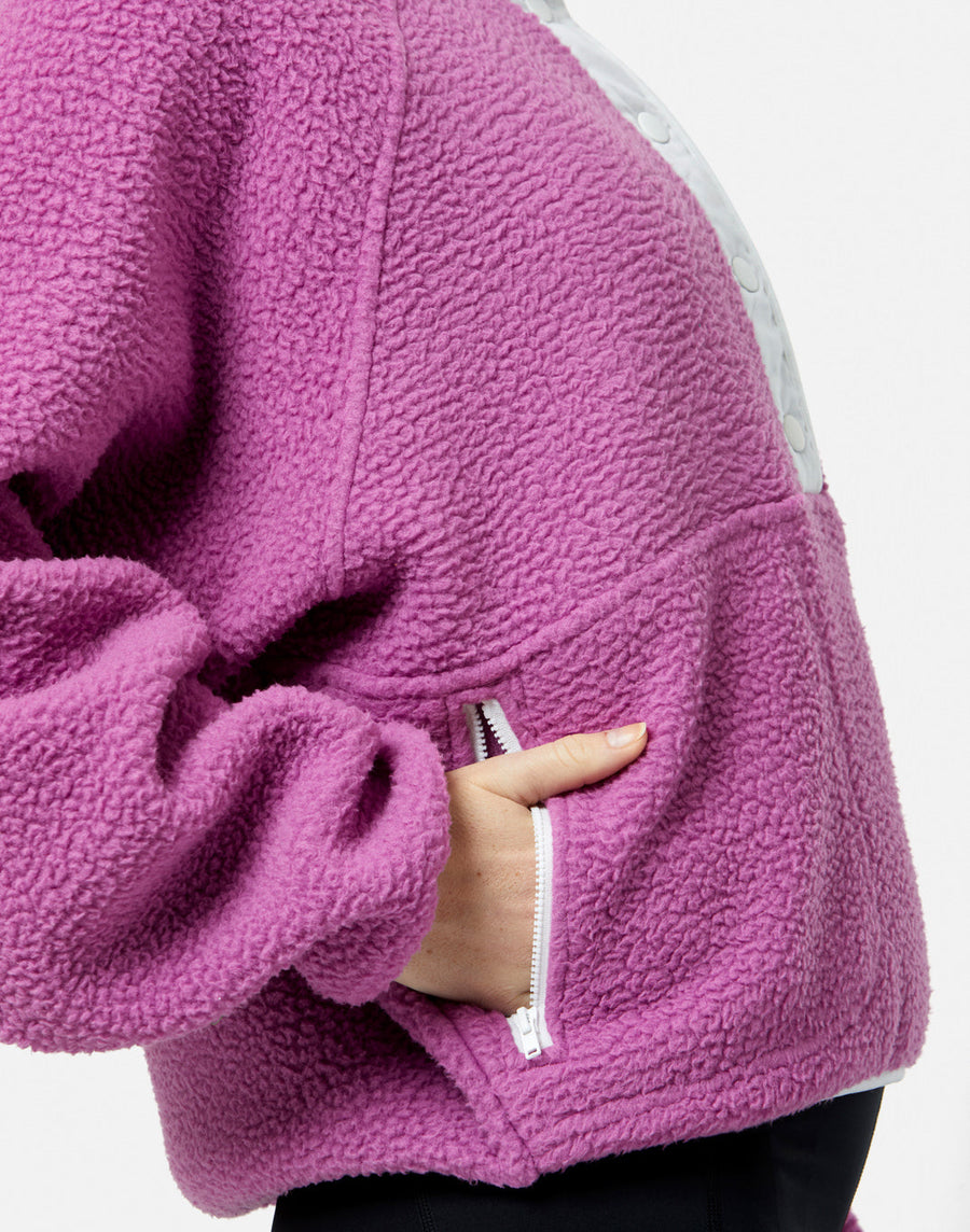 Horizon Layer Up Half Snap in Crisp Pink