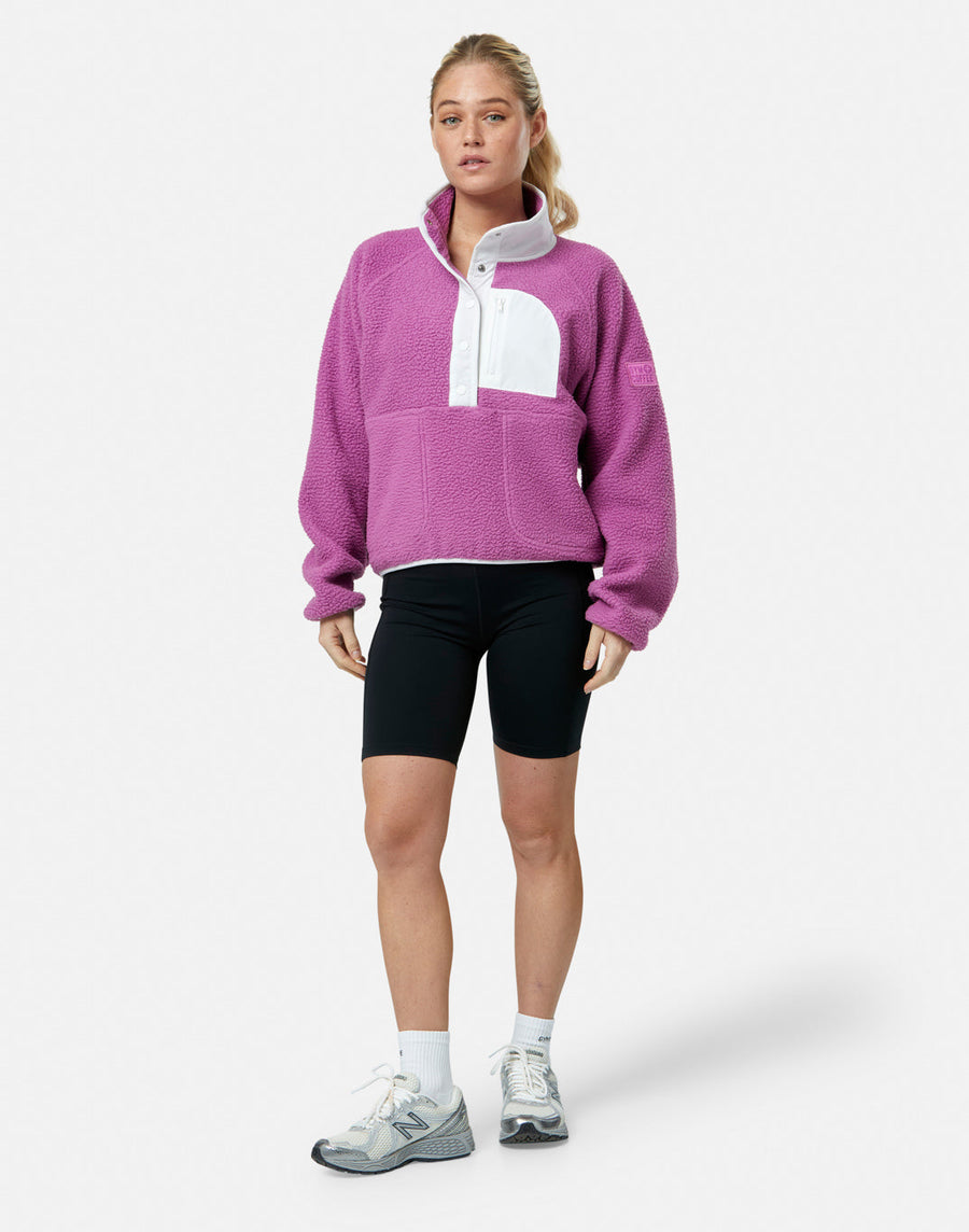 Horizon Layer Up Half Snap in Crisp Pink