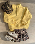 Kids Snap Collar Sierra Sweatshirt in Lemon Sorbet