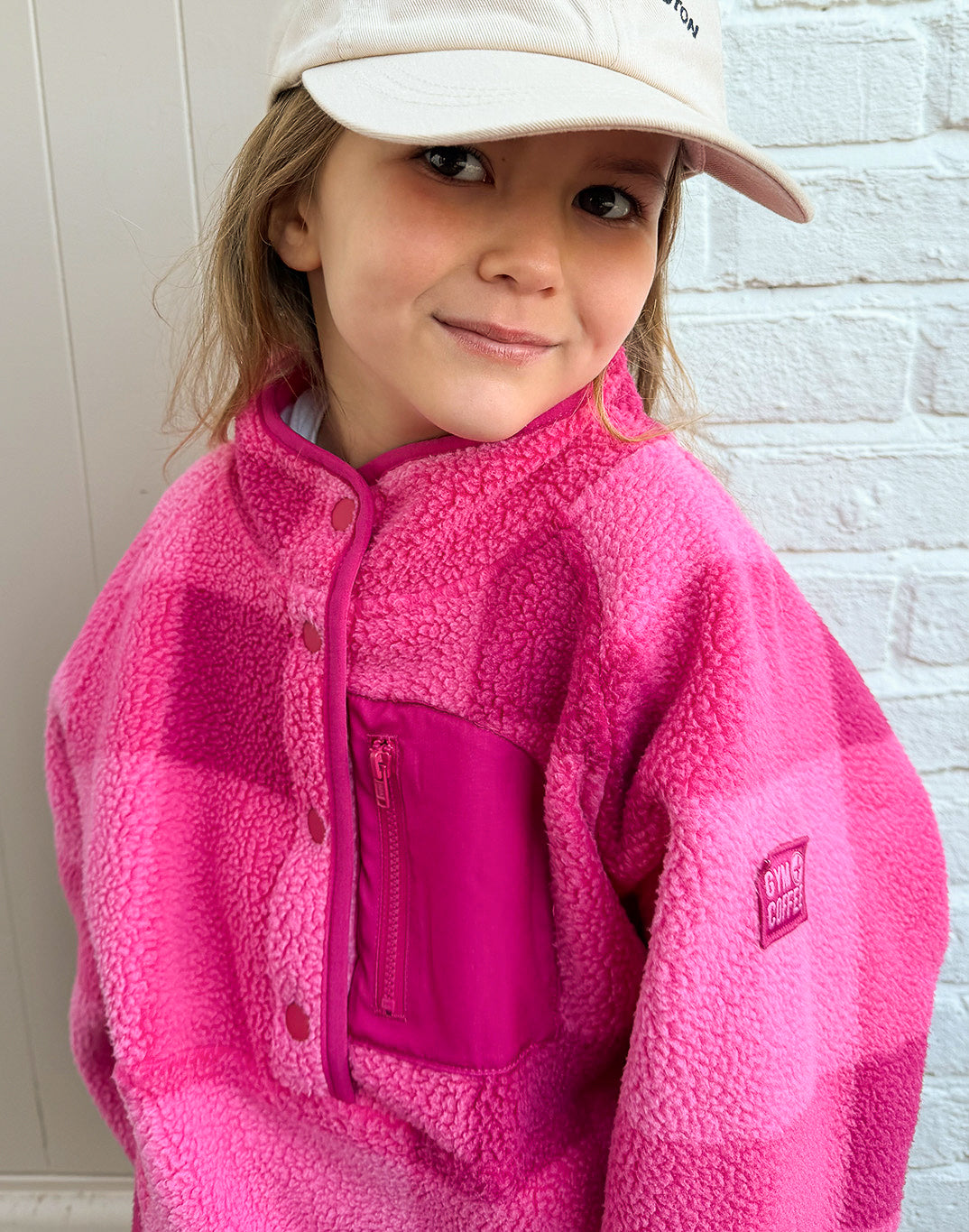 Kids Horizon Layer Up Pullover in Gingham Print