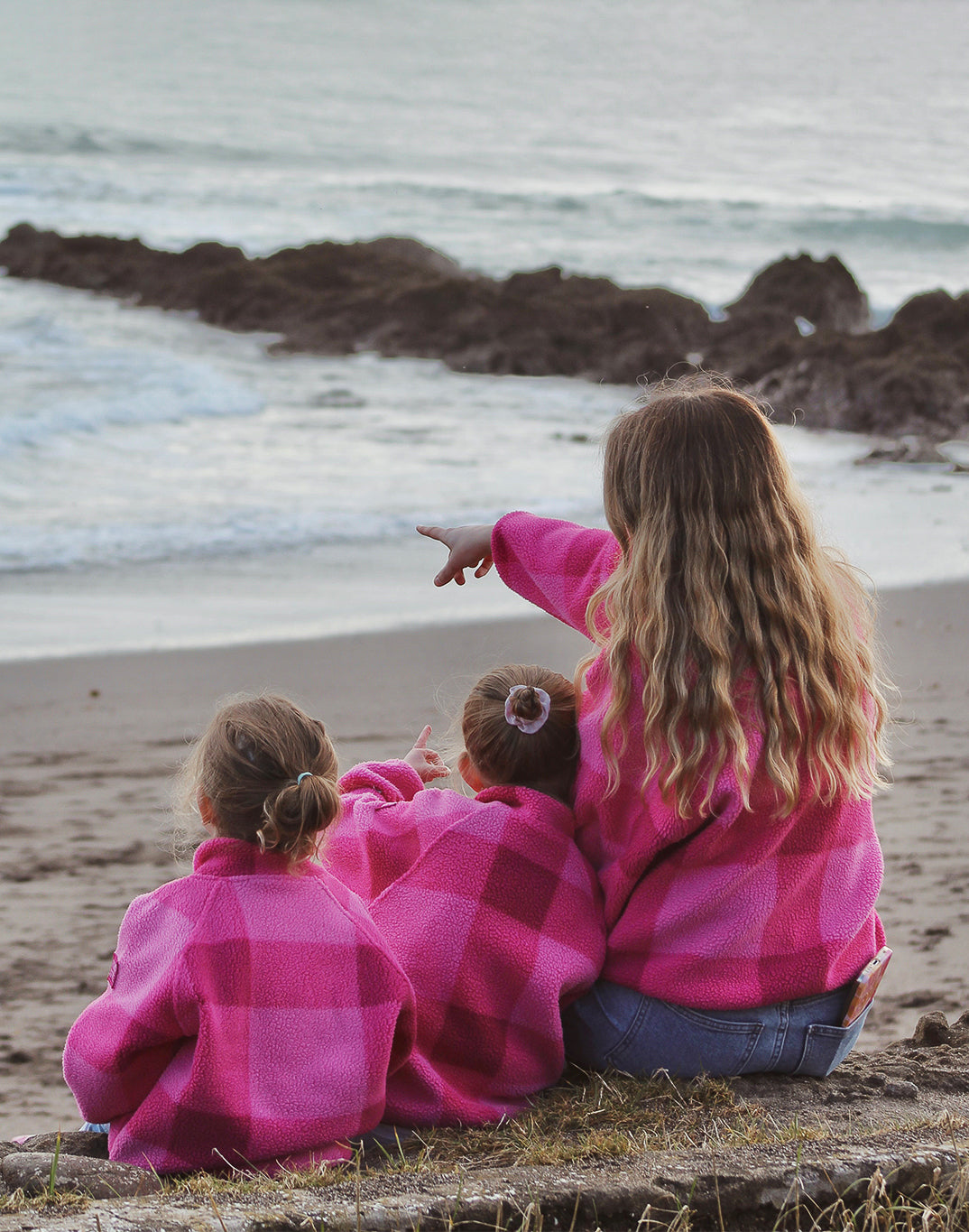 Kids Horizon Layer Up Pullover in Gingham Print