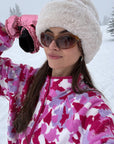Snap Polar Fleece in Pink Pop Print
