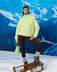 Snap Collar Sierra Sweatshirt in Lime Sorbet