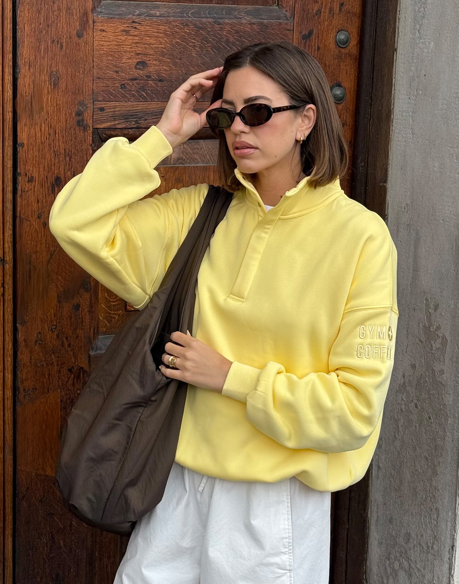 Snap Collar Sierra Sweatshirt in Lemon Sorbet