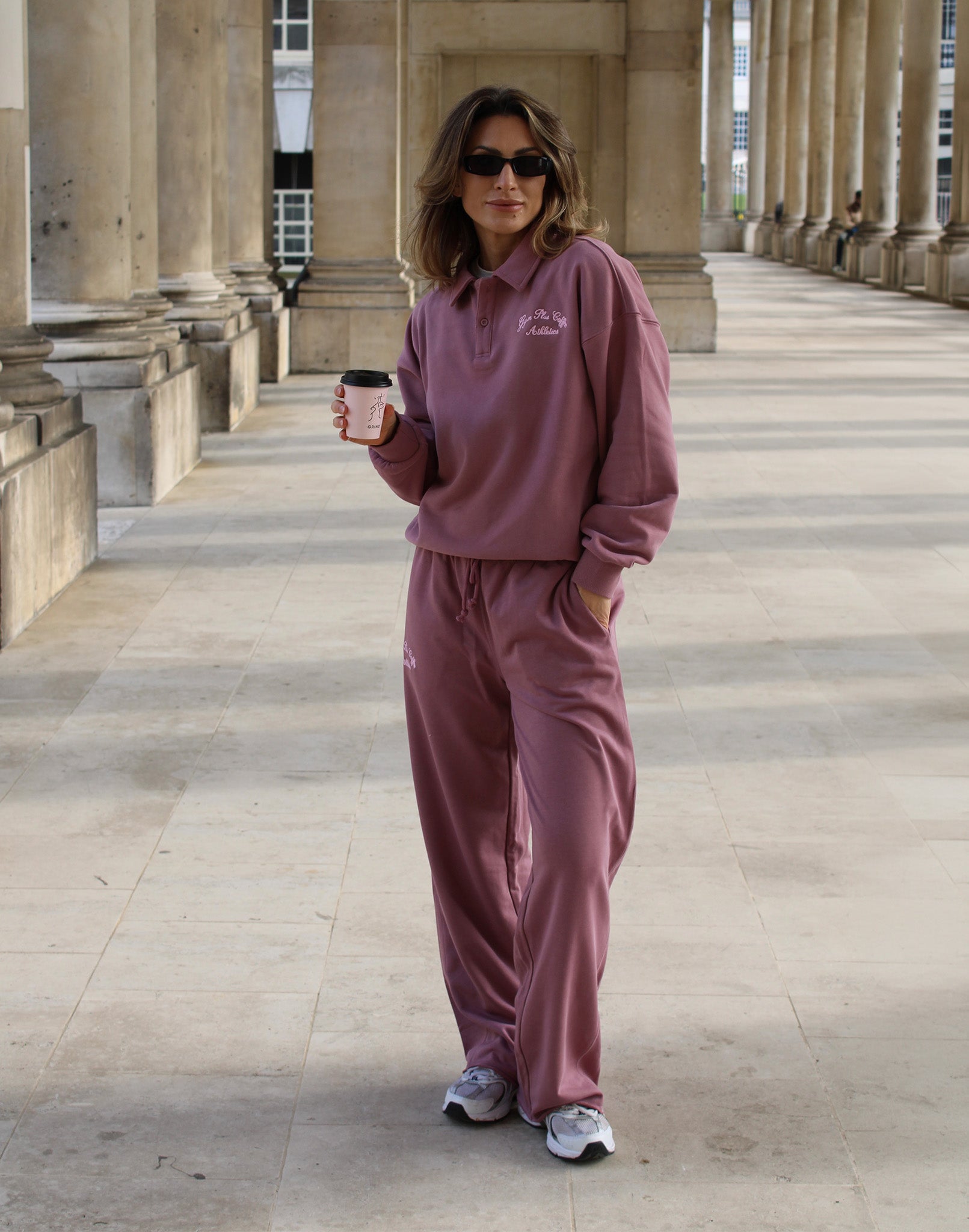 Wide Leg Jogger in Terra Rose