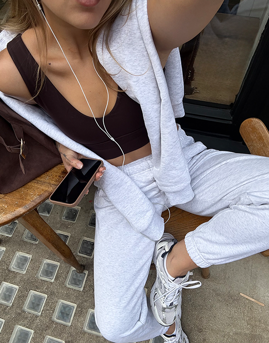 Cascade Joggers in White Marl
