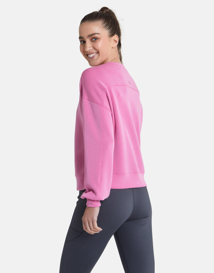 Adaptive Crop Crew In Empower Pink - Sweatshirts - Gym+Coffee IE