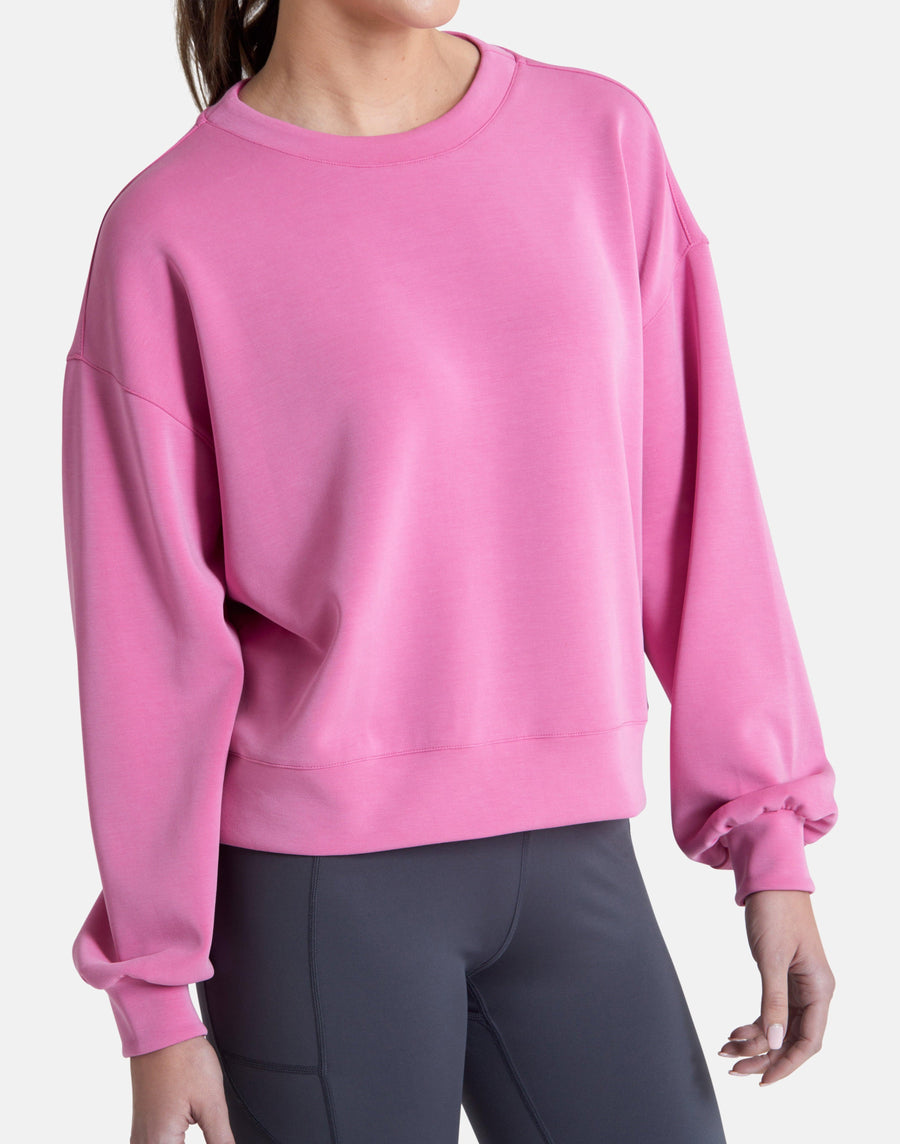 Adaptive Crop Crew In Empower Pink - Sweatshirts - Gym+Coffee IE