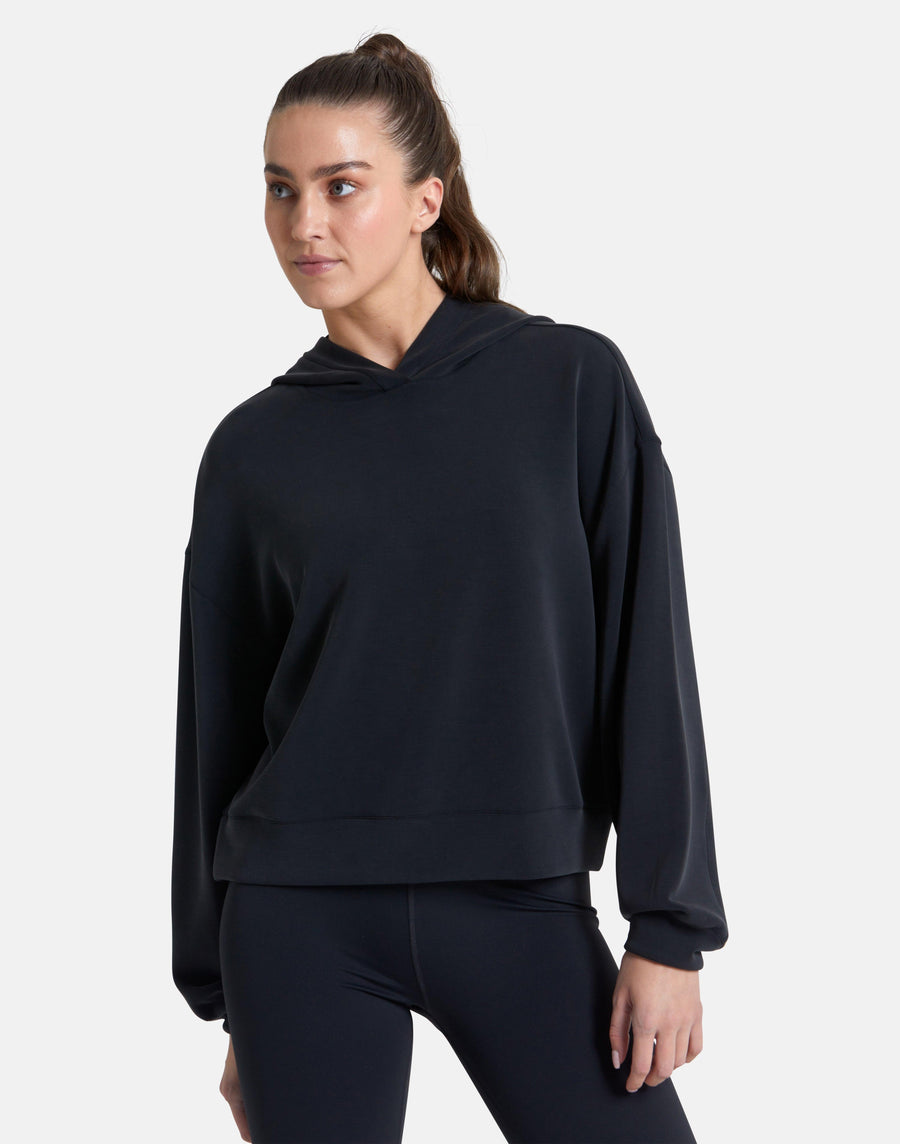 Adaptive Crop Hoodie in Black - Hoodies - Gym+Coffee IE