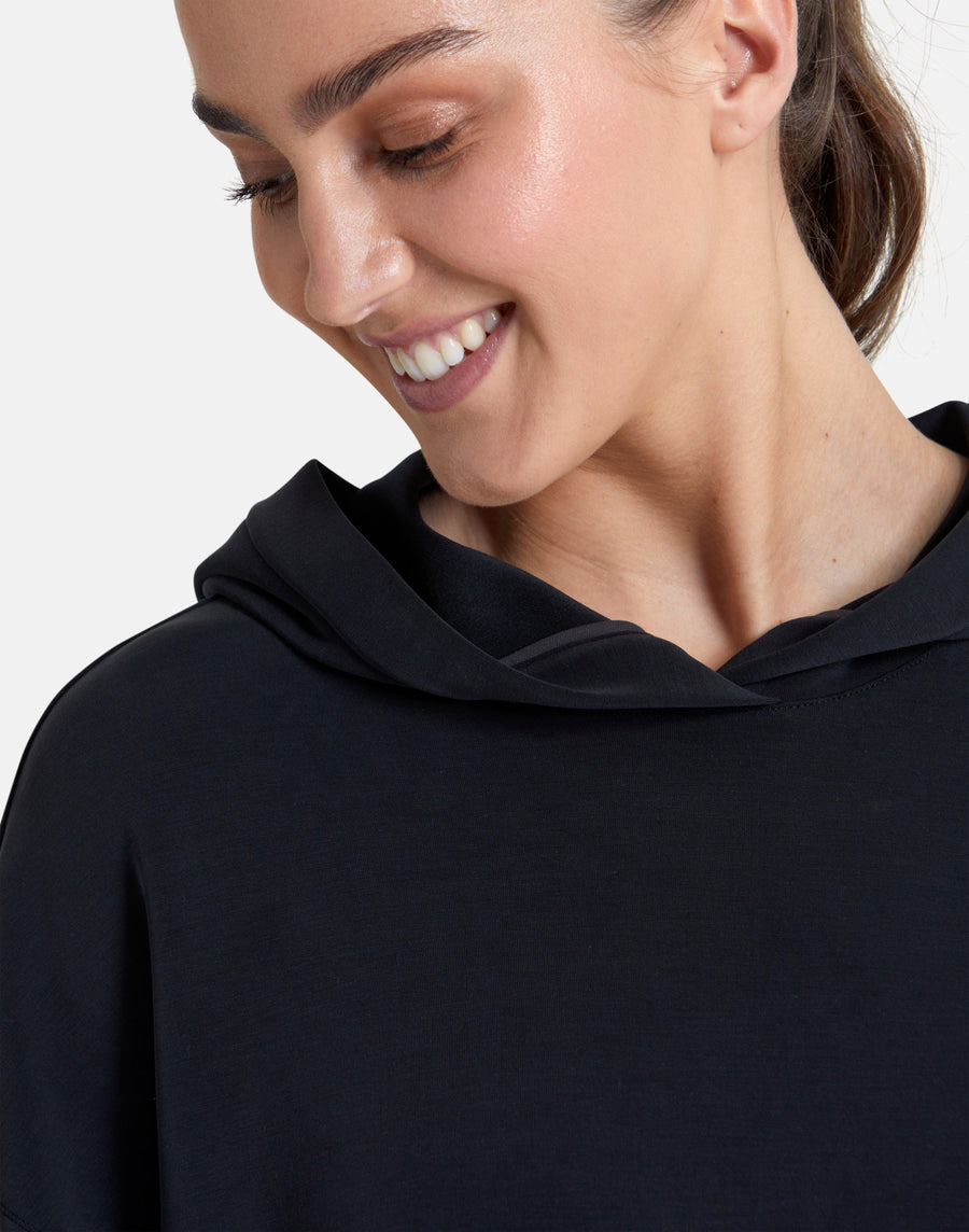 Adaptive Crop Hoodie in Black - Hoodies - Gym+Coffee IE