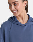 Adaptive Crop Hoodie in Thunder Blue - Hoodies - Gym+Coffee IE