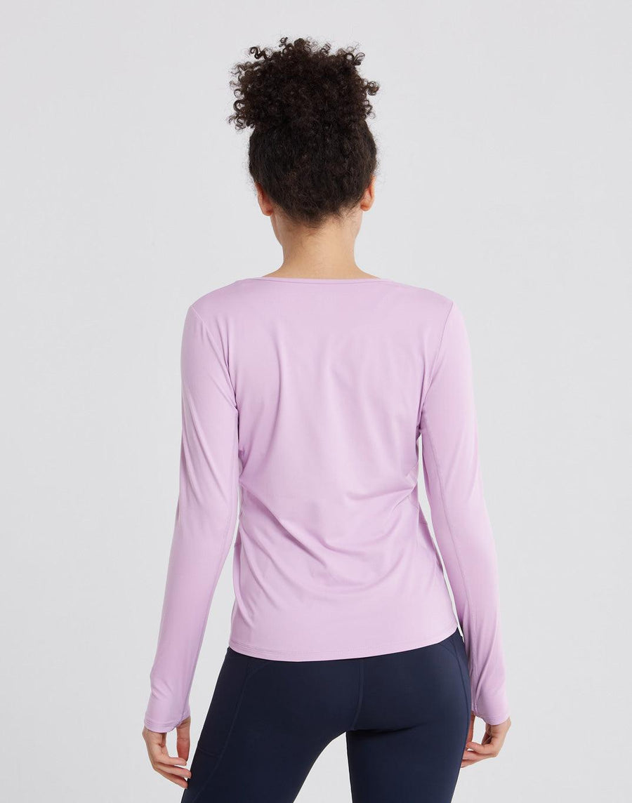 Advantage V-Neck Long Sleeve Tee in Orchid - Long Sleeves - Gym+Coffee IE