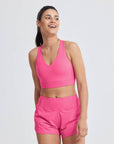 All-In V-Neck Bra in Flash Pink - Bras - Gym+Coffee IE