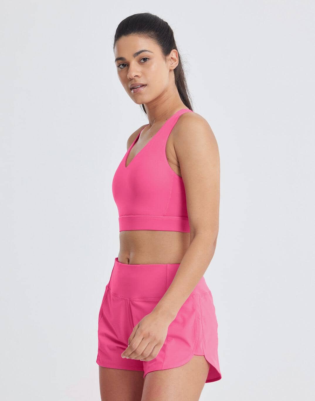 All-In V-Neck Bra in Flash Pink - Bras - Gym+Coffee IE