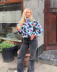 Snap Polar Fleece in Light Pop Print