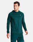 Celero Hooded Long Sleeve in Pine Green - Midlayer - Gym+Coffee IE