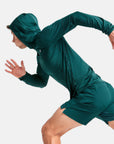 Celero Hooded Long Sleeve in Pine Green - Midlayer - Gym+Coffee IE