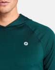 Celero Hooded Long Sleeve in Pine Green - Midlayer - Gym+Coffee IE