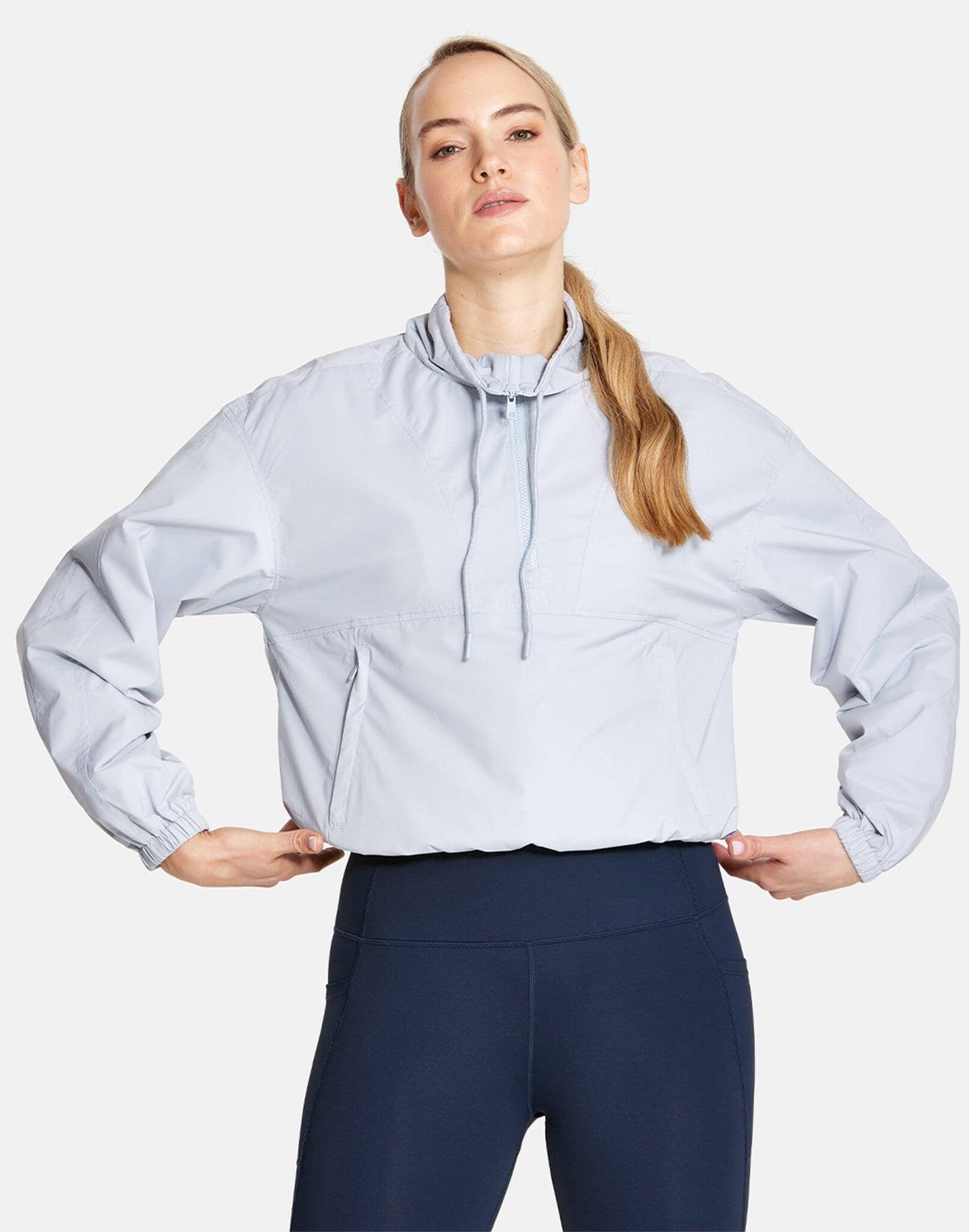 Club Run Half Zip Jacket in Marble Grey - Outerwear - Gym+Coffee IE