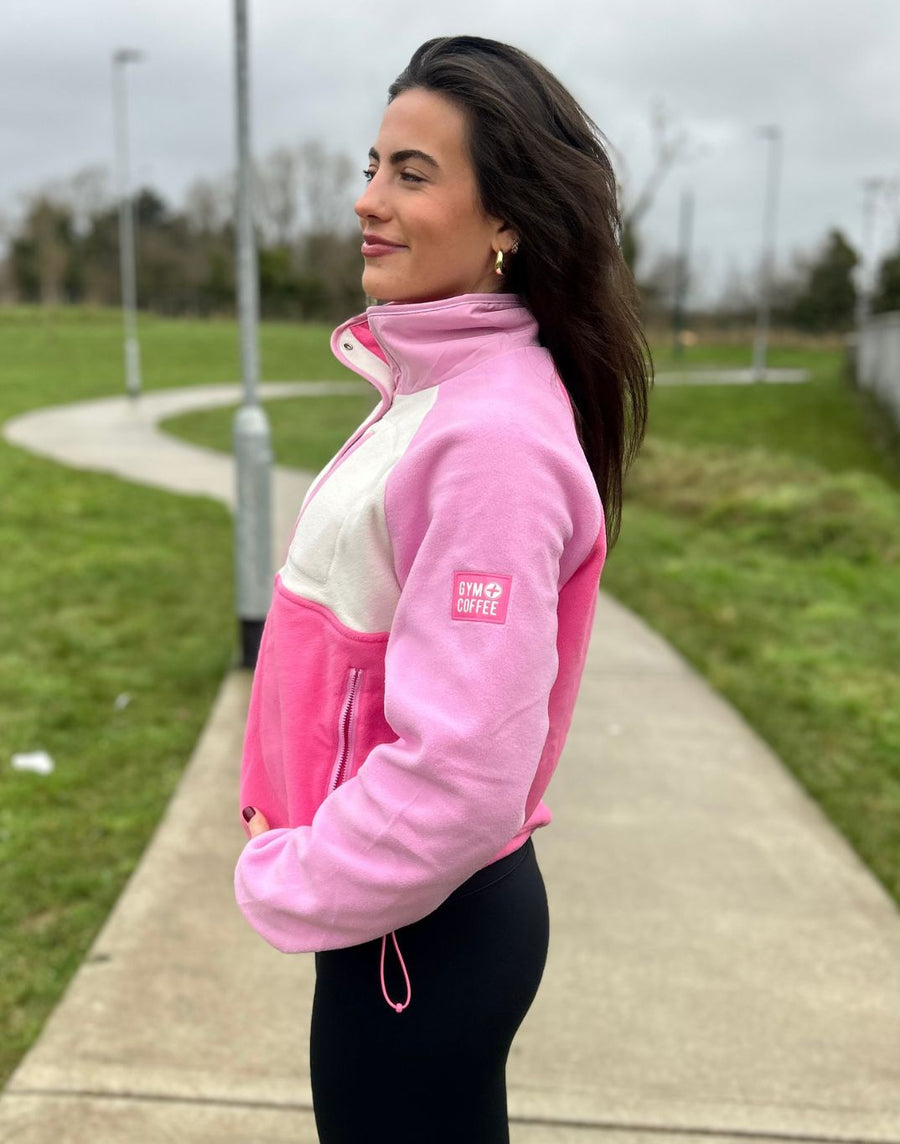 Snap Polar Fleece in Cotton Candy