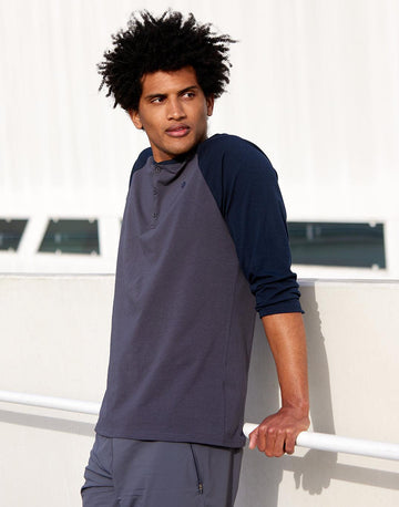 Henley Tee in Obsidian - T-Shirts - Gym+Coffee IE