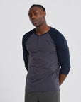 Henley Tee in Obsidian - T-Shirts - Gym+Coffee IE