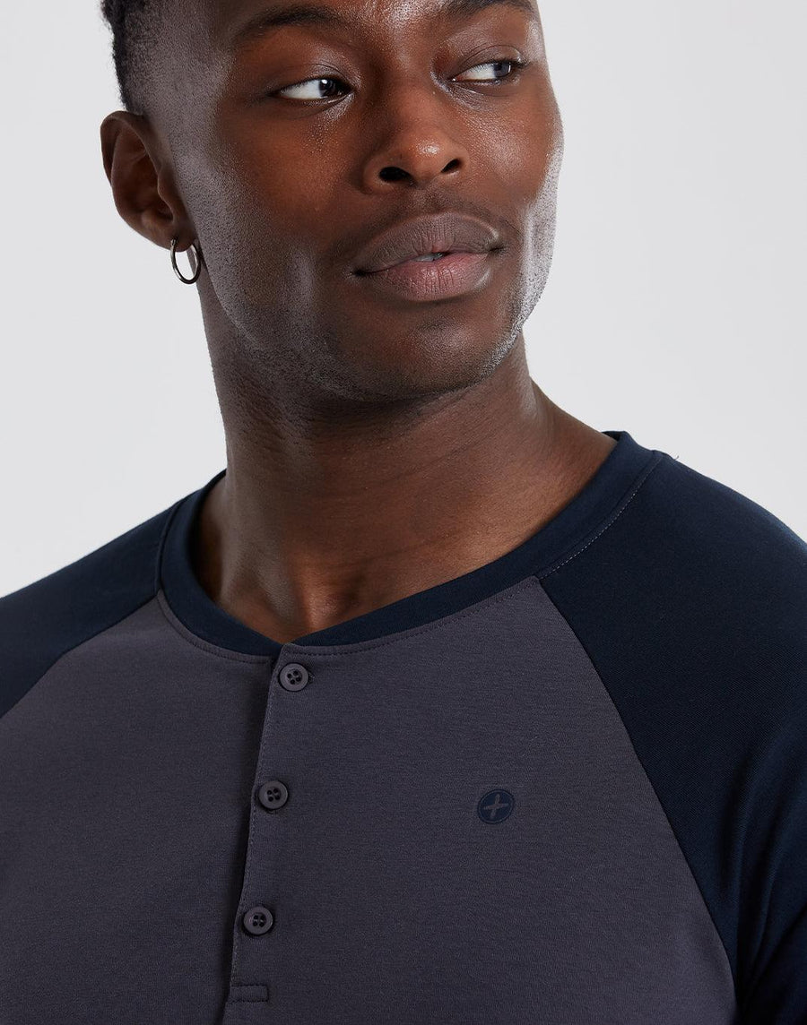 Henley Tee in Obsidian - T-Shirts - Gym+Coffee IE