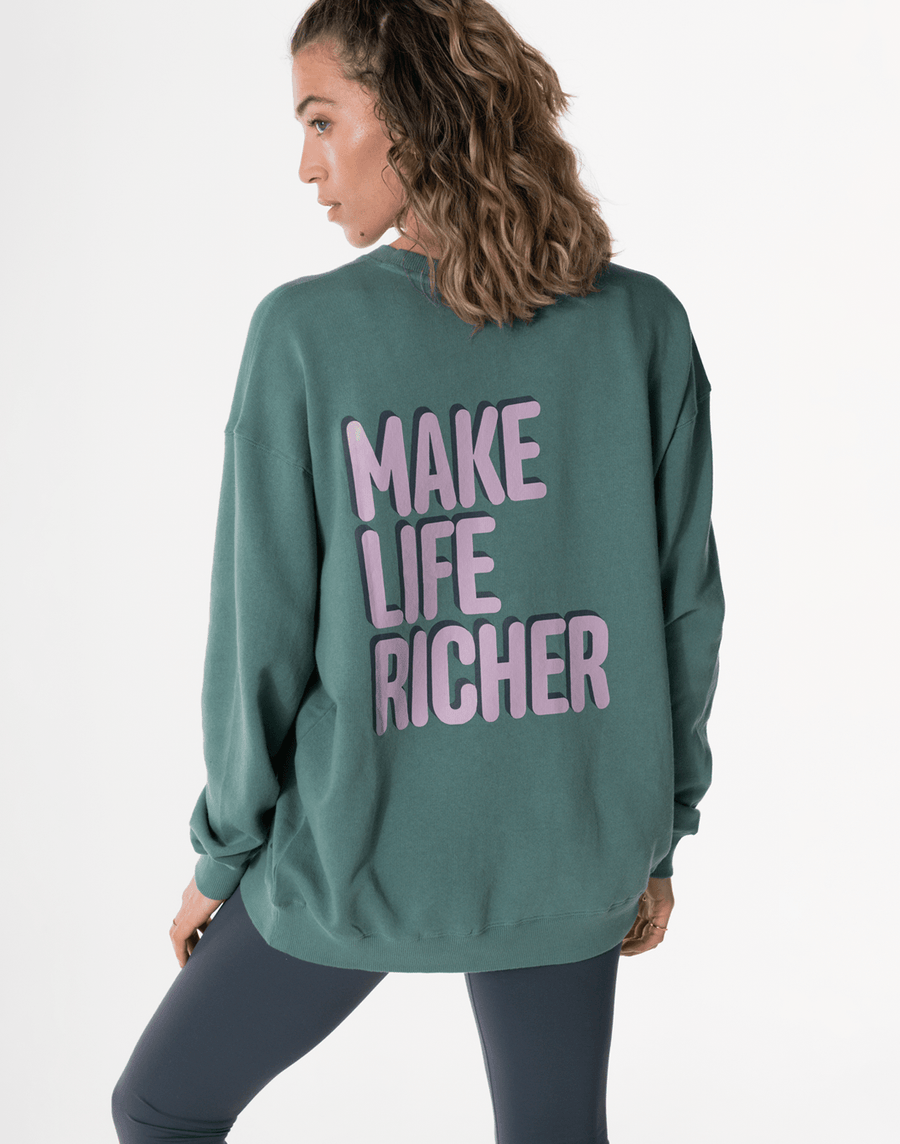 Kinney Crew in Fern Green - Sweatshirts - Gym+Coffee IE