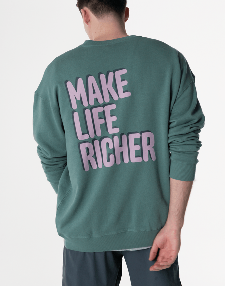 Kinney Crew in Fern Green - Sweatshirts - Gym+Coffee IE