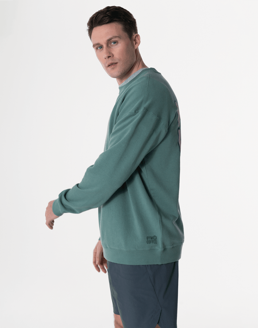 Kinney Crew in Fern Green - Sweatshirts - Gym+Coffee IE