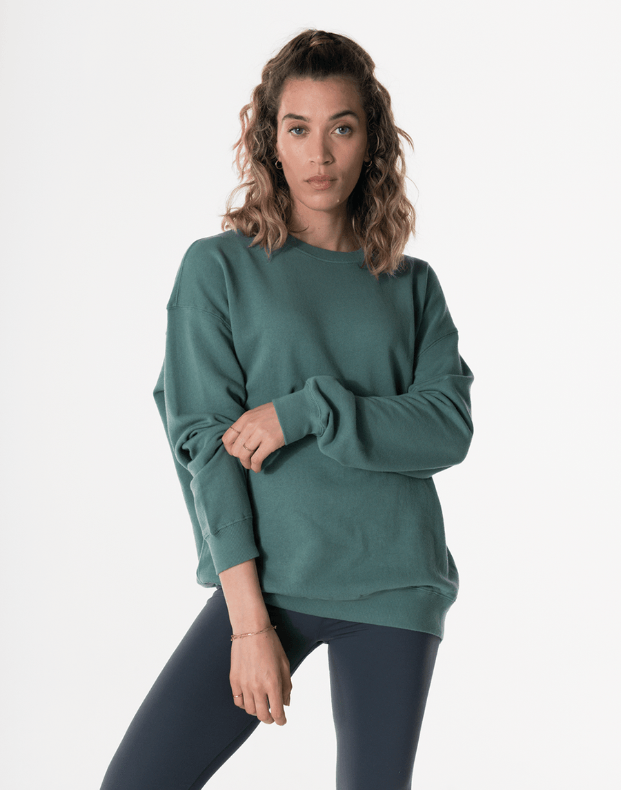 Kinney Crew in Fern Green - Sweatshirts - Gym+Coffee IE