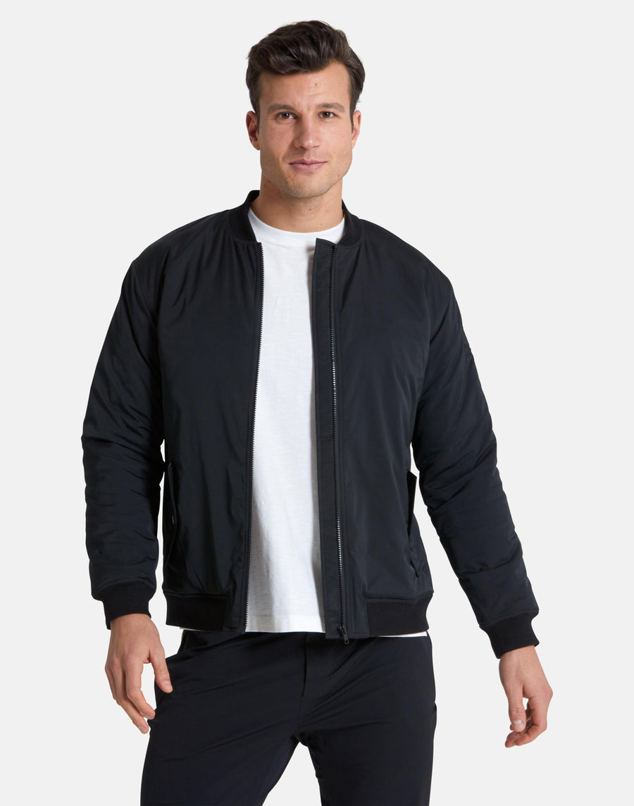 Mens Blaze Bomber Jacket in Jet Black - Outerwear - Gym+Coffee IE