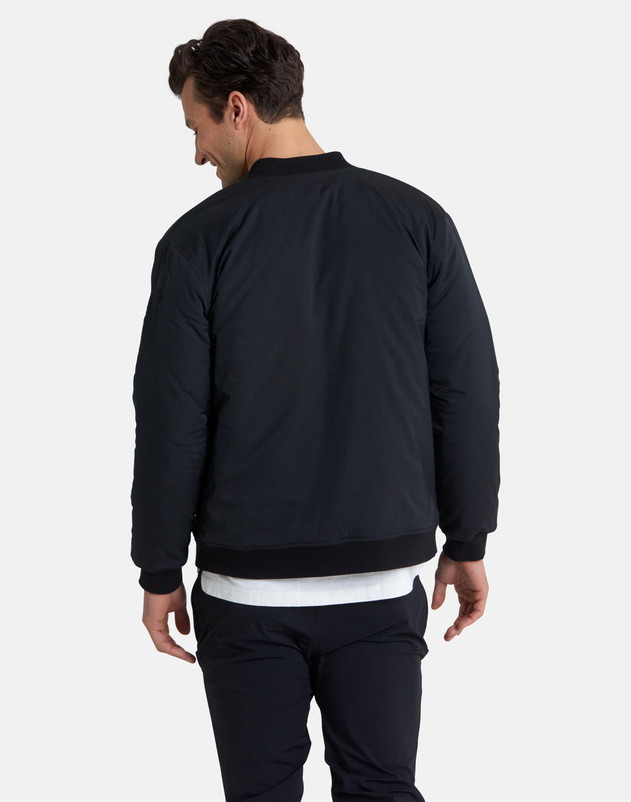 Mens Blaze Bomber Jacket in Jet Black - Outerwear - Gym+Coffee IE